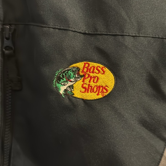 Bass Pro Shops Blue/Gray Hooded Men’s Jacket Size Large - Picture 2 of 7